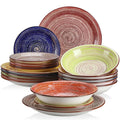 Dinnerware Set 18-Piece Stoneware Plates Set Service for 6